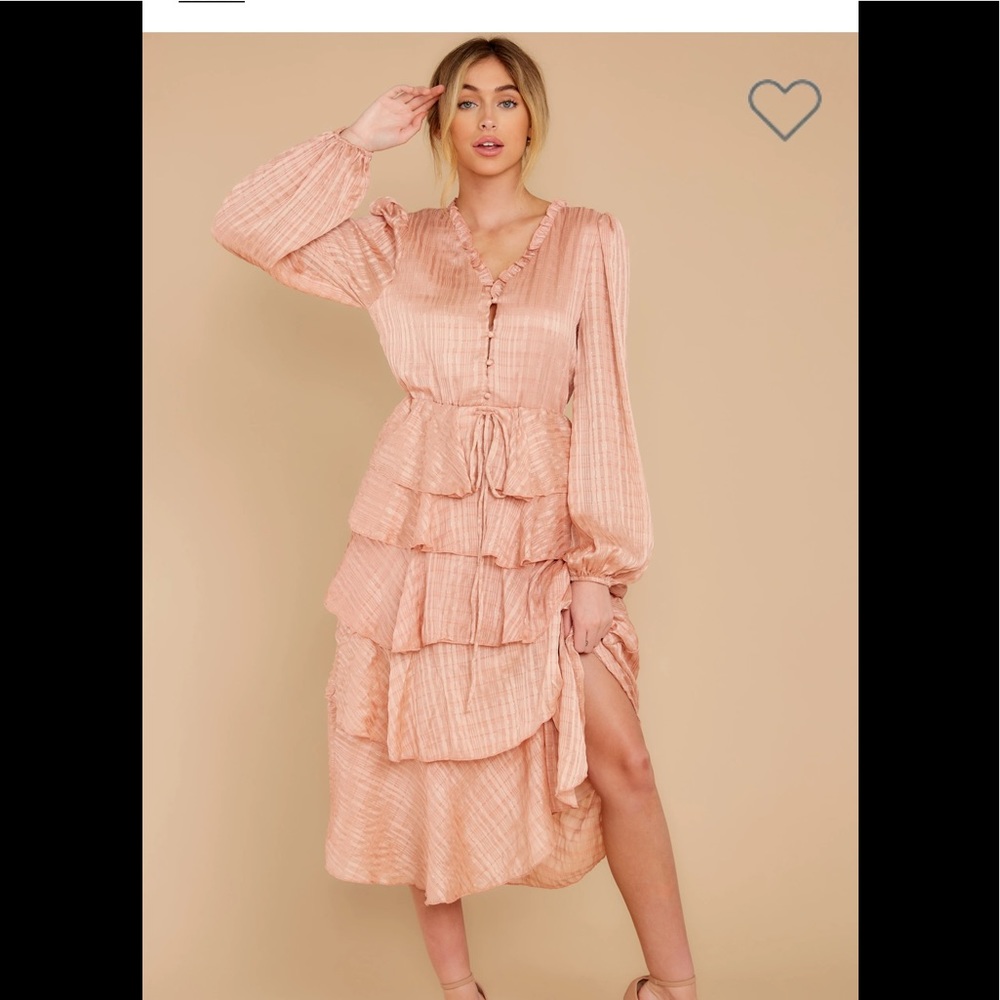 Blush pink midi dress NWT